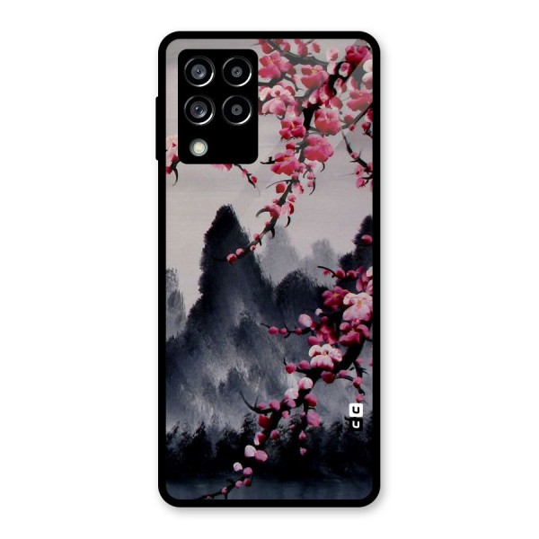 Hills And Blossoms Glass Back Case for Galaxy M53 5G