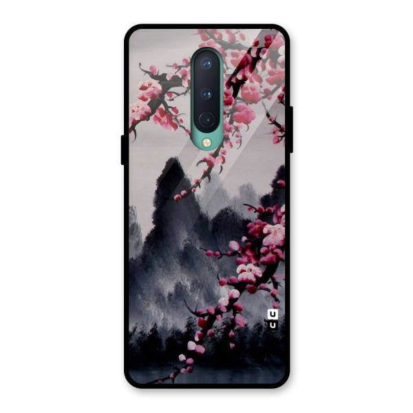 Hills And Blossoms Glass Back Case for OnePlus 8