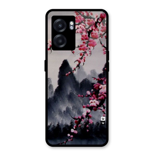 Hills And Blossoms Glass Back Case for Oppo K10 (5G)