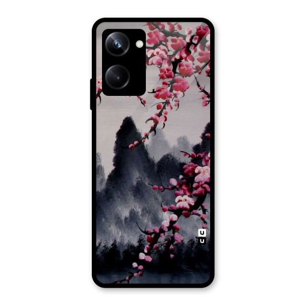 Hills And Blossoms Glass Back Case for Realme 10 Pro