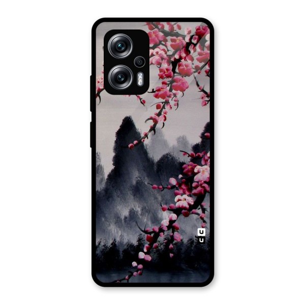 Hills And Blossoms Glass Back Case for Redmi K50i