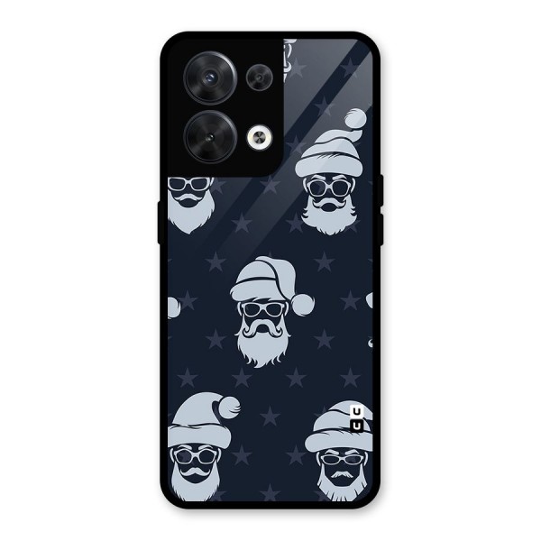 Hipster Santa Glass Back Case for Oppo Reno8 5G