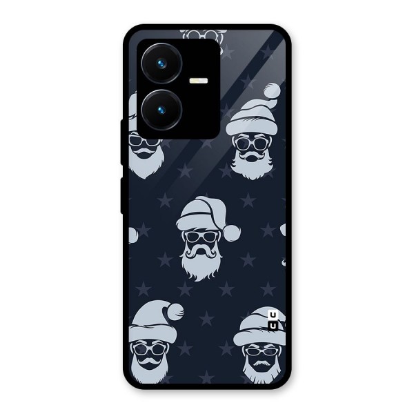 Hipster Santa Glass Back Case for Vivo Y22