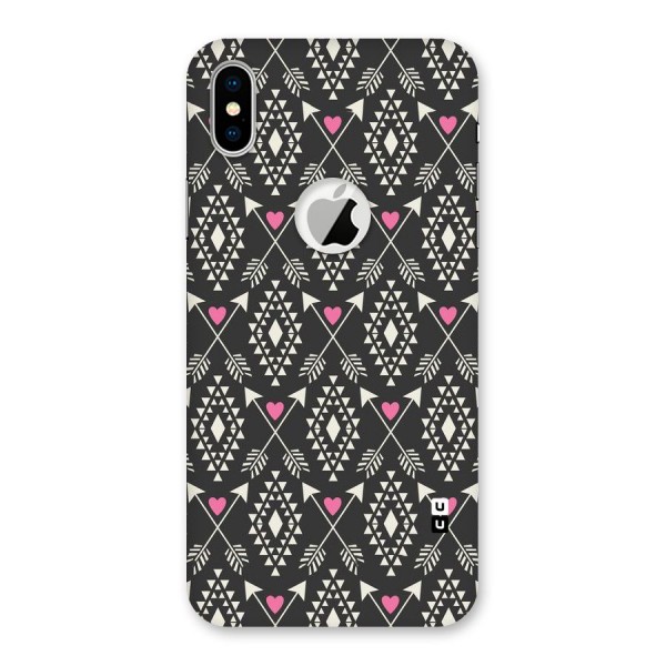 Hit Arrow Love Back Case for iPhone XS Logo Cut