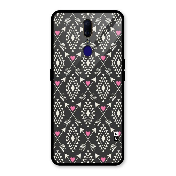 Hit Arrow Love Glass Back Case for Oppo F11