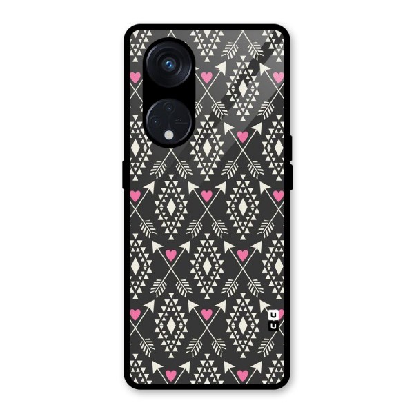 Hit Arrow Love Glass Back Case for Reno8 T 5G