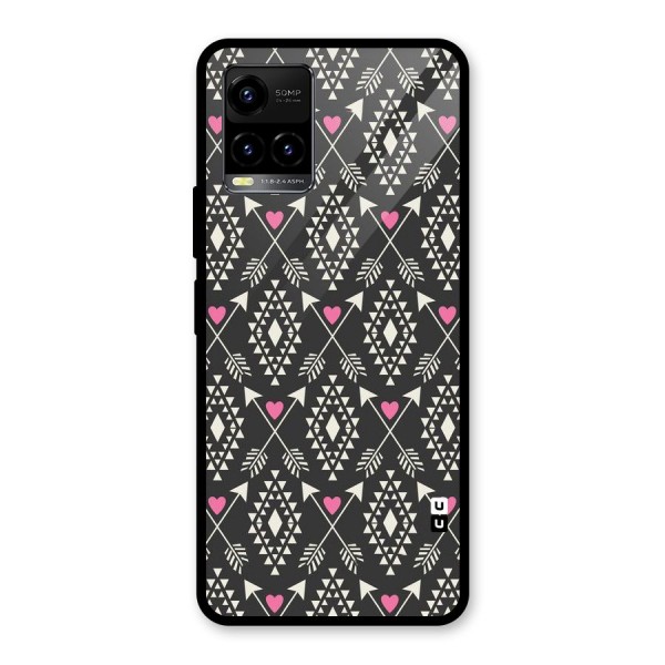 Hit Arrow Love Glass Back Case for Vivo Y21 2021