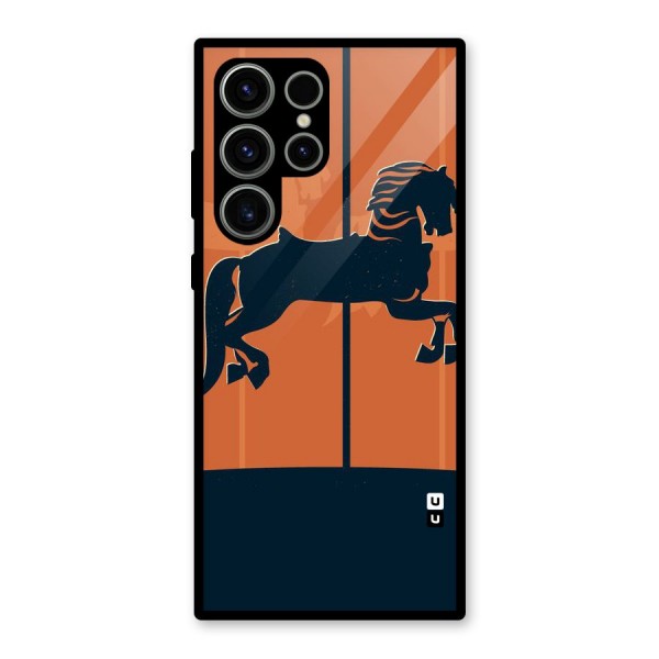 Horse Glass Back Case for Galaxy S23 Ultra