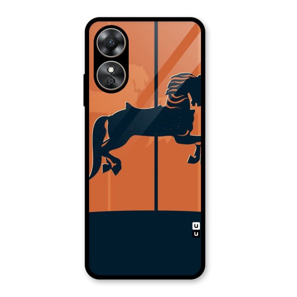 Horse Glass Back Case for Oppo A17