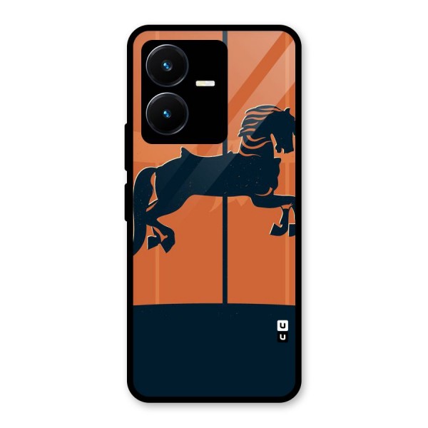 Horse Glass Back Case for Vivo Y22