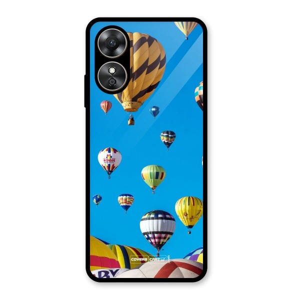 Hot Air Baloons Glass Back Case for Oppo A17