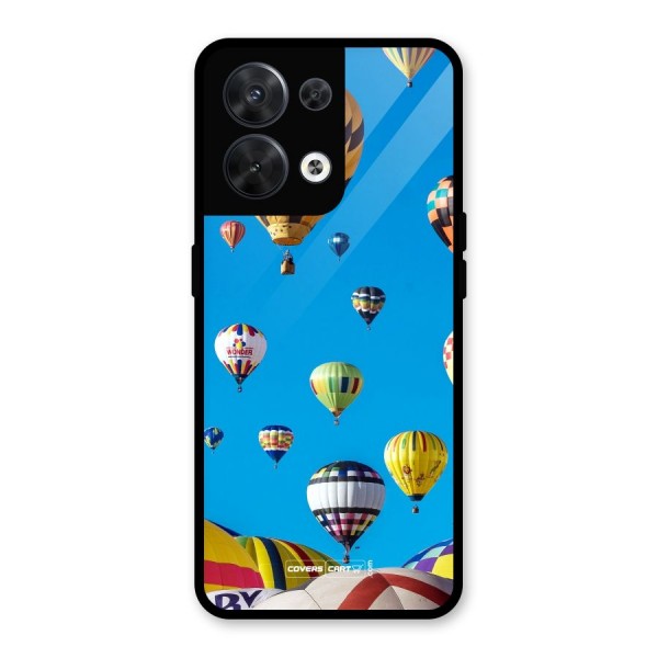 Hot Air Baloons Glass Back Case for Oppo Reno8 5G