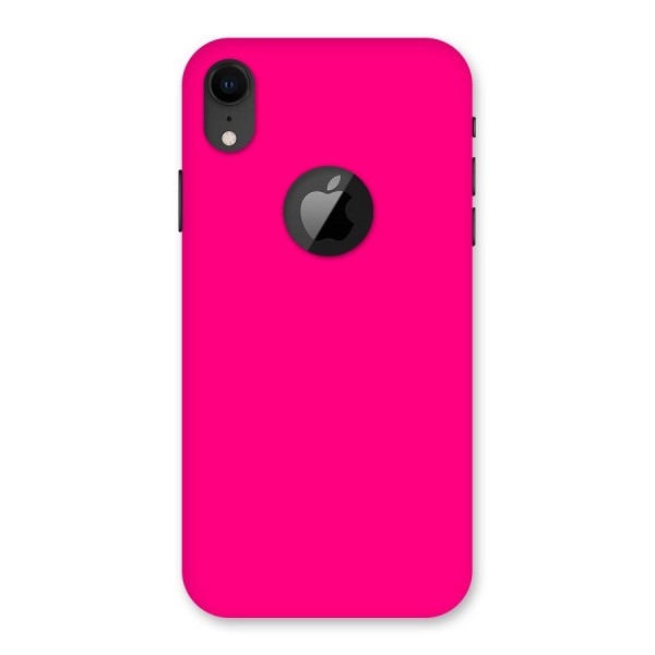 Hot Pink Back Case for iPhone XR Logo Cut