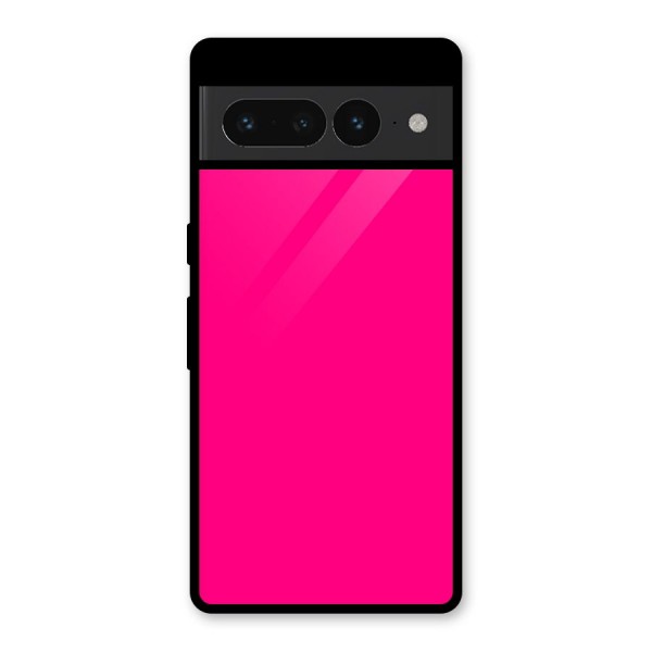 Hot Pink Glass Back Case for Google Pixel 7 Pro