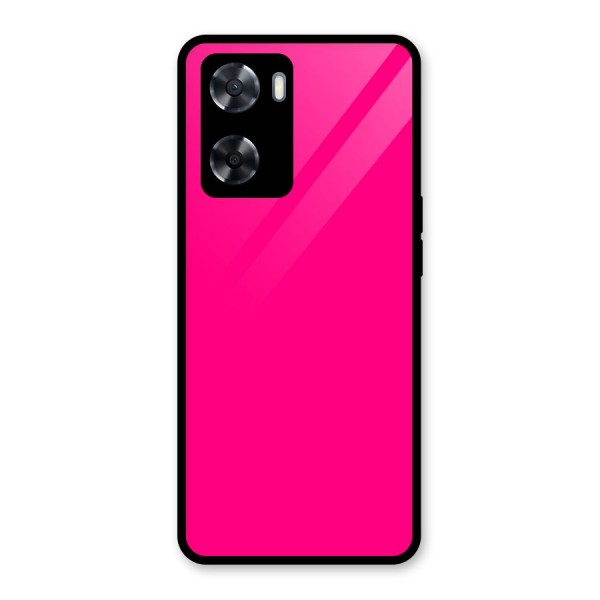 Hot Pink Glass Back Case for Oppo A57 2022