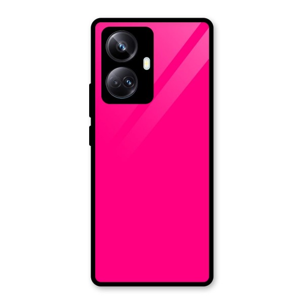 Hot Pink Glass Back Case for Realme 10 Pro Plus