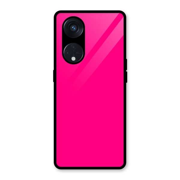 Hot Pink Glass Back Case for Reno8 T 5G