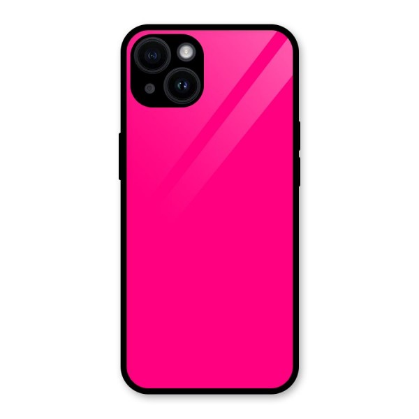 Hot Pink Glass Back Case for iPhone 14