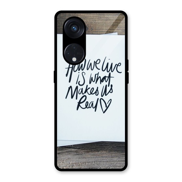 How We Live Glass Back Case for Reno8 T 5G