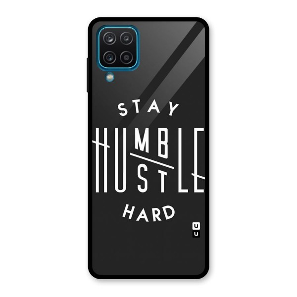 Hustle Hard Glass Back Case for Galaxy A12