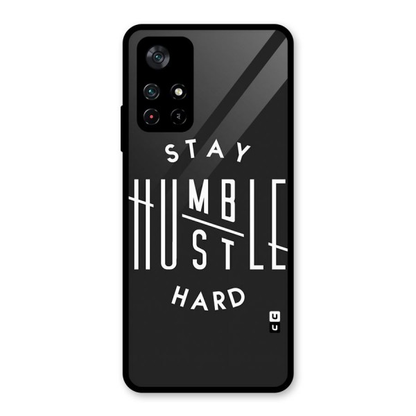 Hustle Hard Glass Back Case for Poco M4 Pro 5G