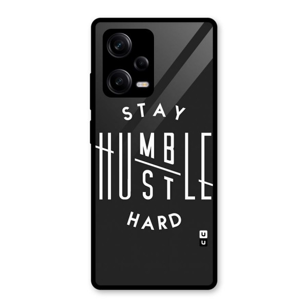 Hustle Hard Glass Back Case for Redmi Note 12 Pro