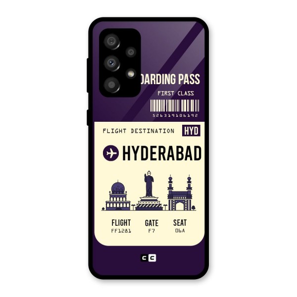 Hyderabad Boarding Pass Glass Back Case for Galaxy A32