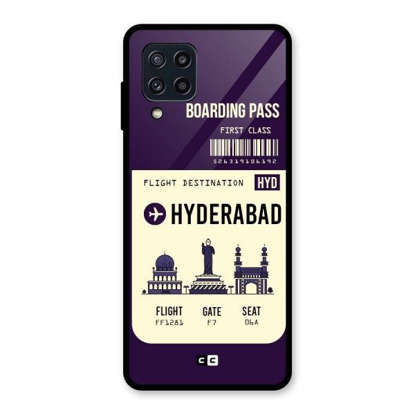 Hyderabad Boarding Pass Glass Back Case for Galaxy M32