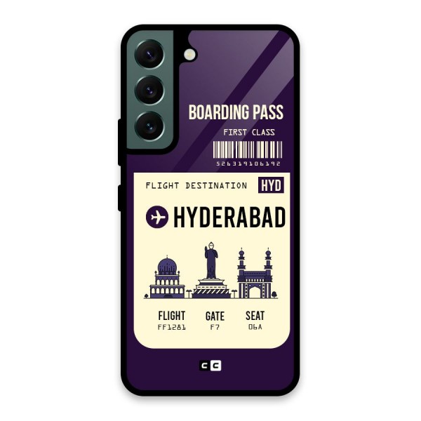 Hyderabad Boarding Pass Glass Back Case for Galaxy S22 5G