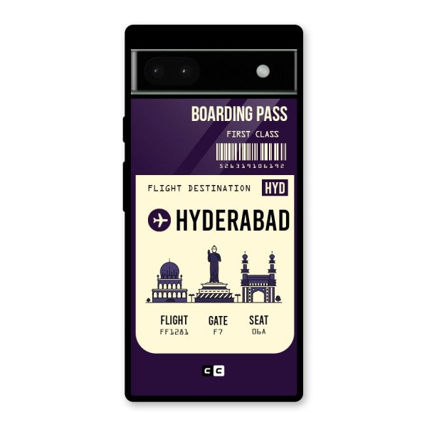 Hyderabad Boarding Pass Glass Back Case for Google Pixel 6a