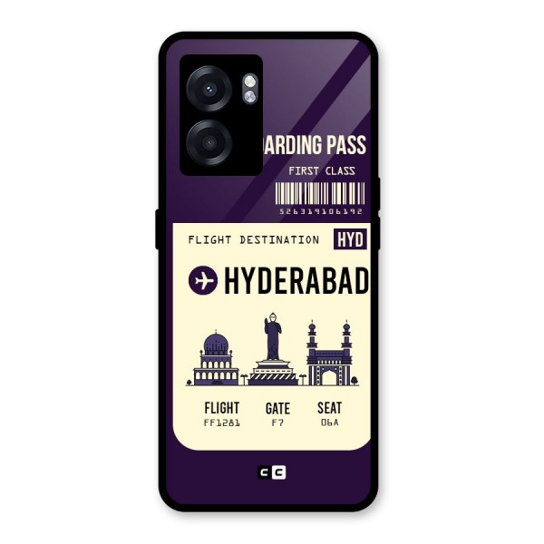 Hyderabad Boarding Pass Glass Back Case for Oppo K10 (5G)