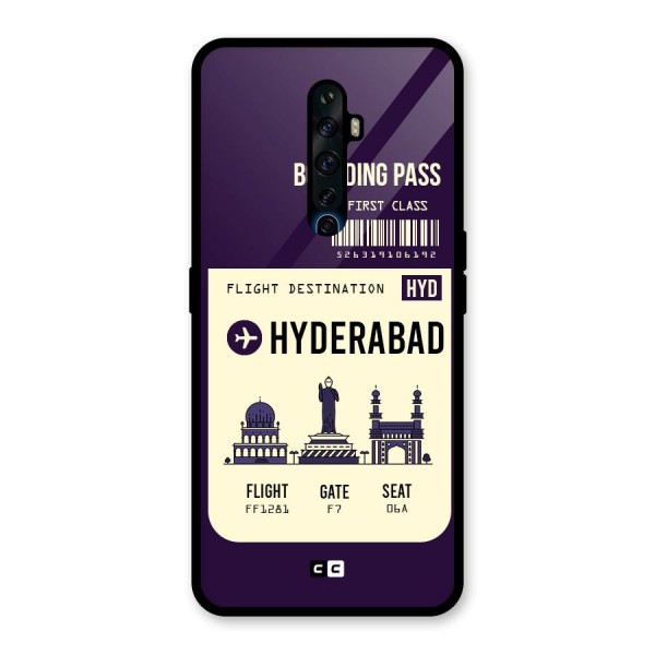 Hyderabad Boarding Pass Glass Back Case for Oppo Reno2 Z