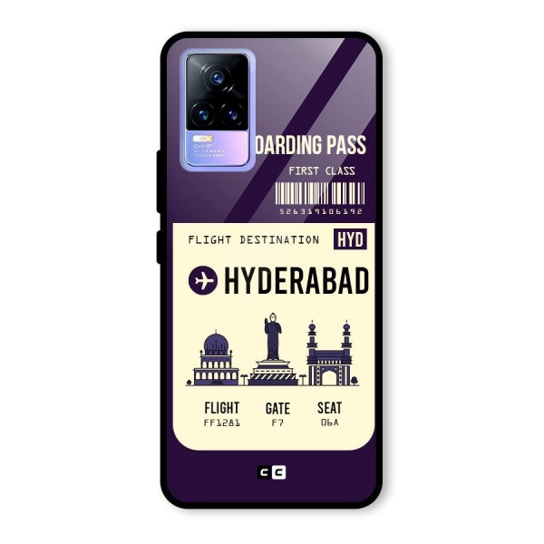 Hyderabad Boarding Pass Glass Back Case for Vivo Y73