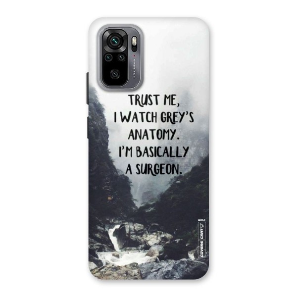 I Am A Surgeon Back Case for Redmi Note 10