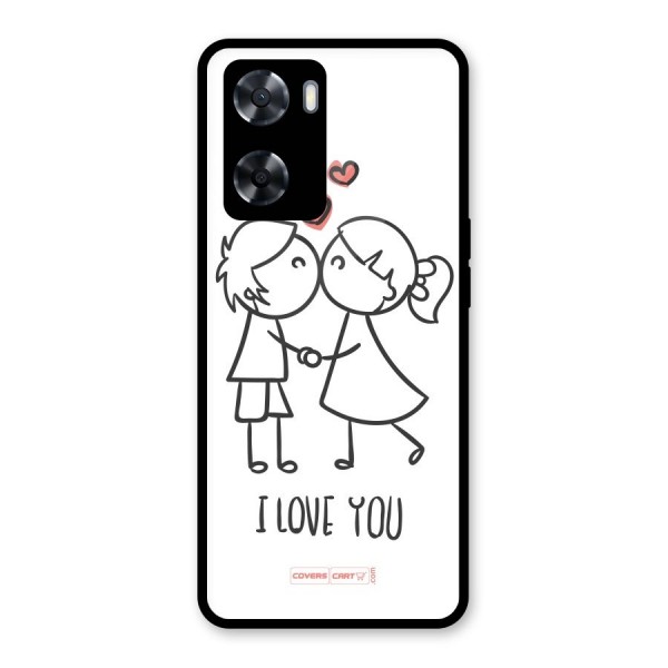 I Love You Glass Back Case for Oppo A57 2022