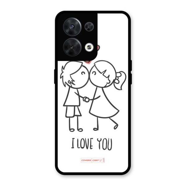 I Love You Glass Back Case for Oppo Reno8 5G