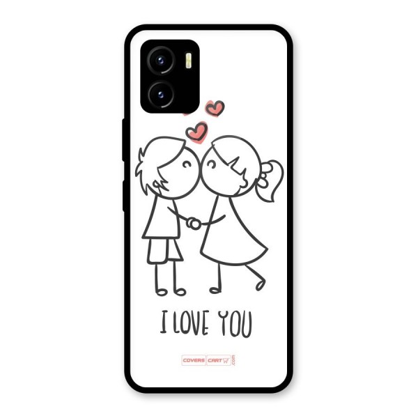 I Love You Glass Back Case for Vivo Y15s