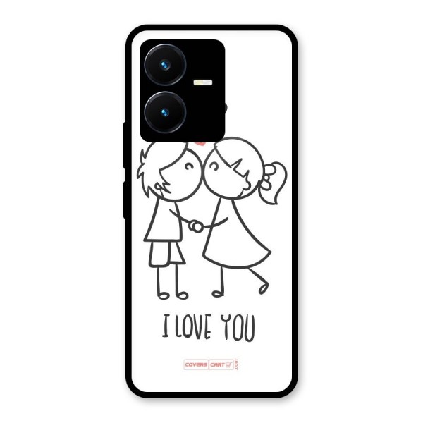 I Love You Glass Back Case for Vivo Y22