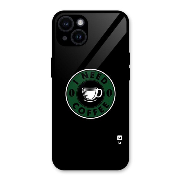 I Need Coffee Classic Glass Back Case for iPhone 14