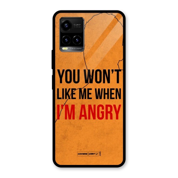 I m Angry Glass Back Case for Vivo Y21 2021