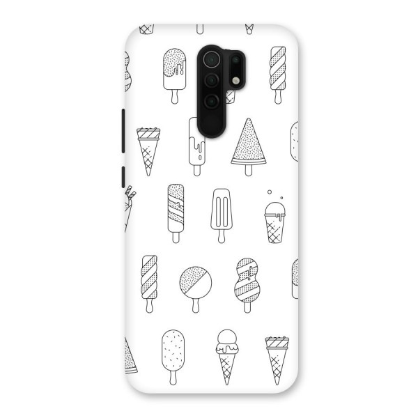 Ice Cream Lines Back Case for Redmi 9 Prime