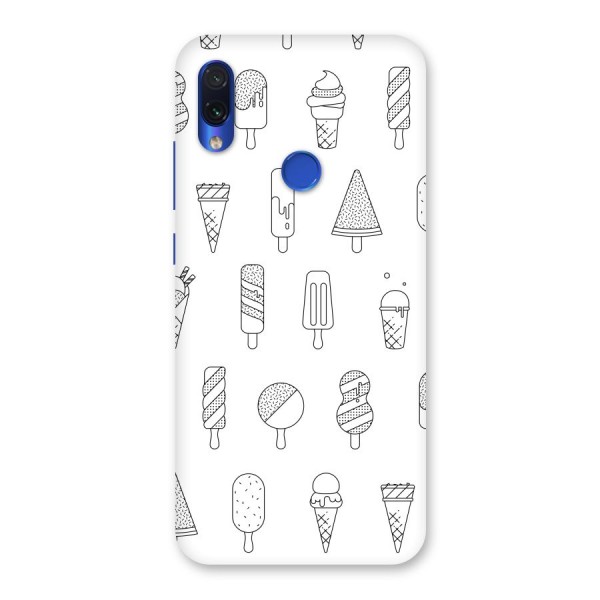 Ice Cream Lines Back Case for Redmi Note 7