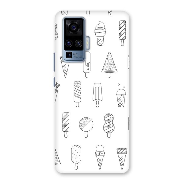 Ice Cream Lines Back Case for Vivo X50 Pro