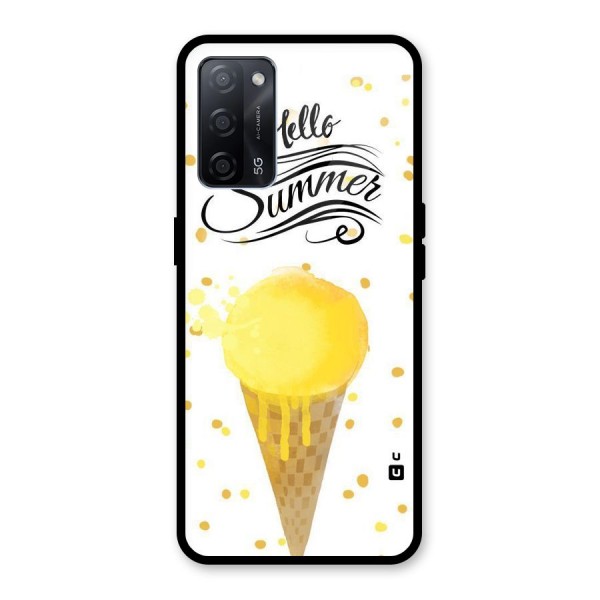 Ice Cream Summer Glass Back Case for Oppo A53s 5G