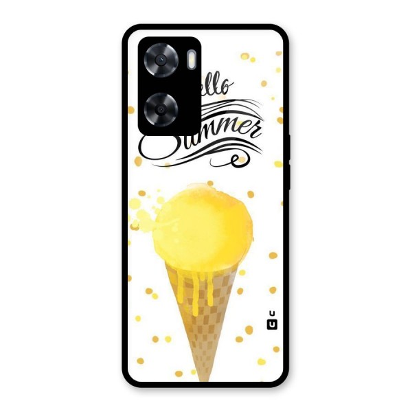 Ice Cream Summer Glass Back Case for Oppo A57 2022