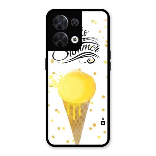 Ice Cream Summer Glass Back Case for Oppo Reno8 5G