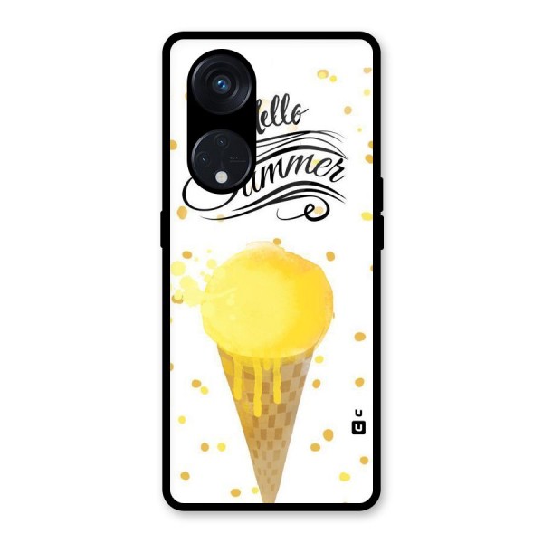 Ice Cream Summer Glass Back Case for Reno8 T 5G