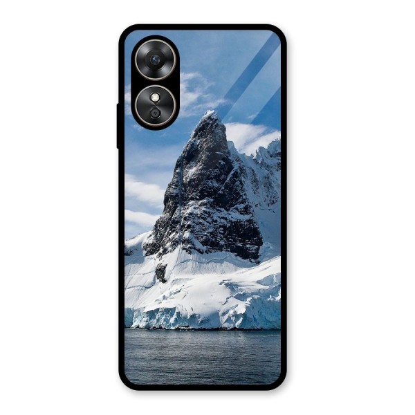 Ice Mountains Glass Back Case for Oppo A17