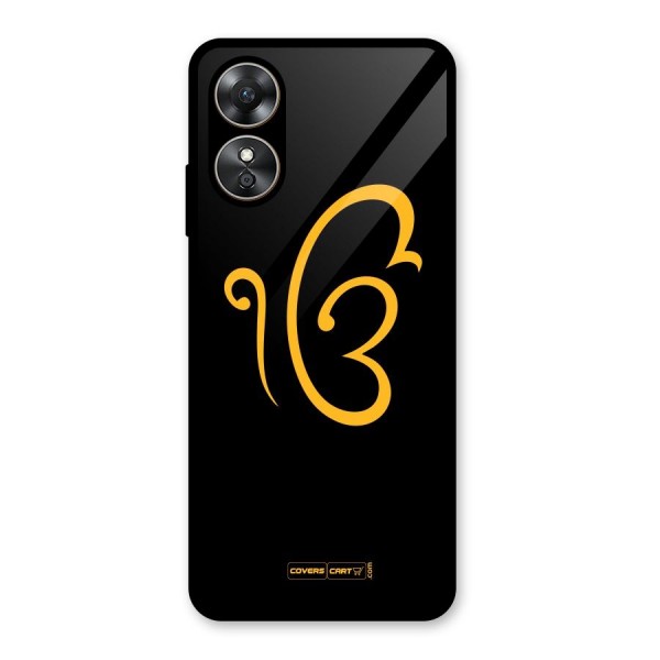 Ik Onkar Glass Back Case for Oppo A17