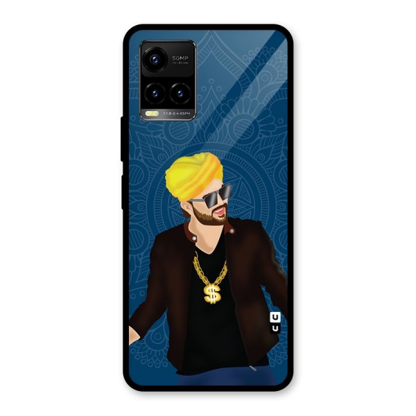 Indie Pop Illustration Glass Back Case for Vivo Y21 2021